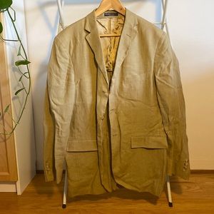 Ralph Lauren Polo Tan Linen Blazer 40R